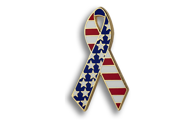 Stock Shape Flag Ribbon Lapel Pins Stock Shape Flag Ribbon Lapel Pins